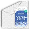 KNERST® Piumino Estivo 140x200 - Trapunta Estiva in Microfibra - Piumone Letto Singolo e Matrimoniale Leggero - Coperta Letto Traspirante Lavabile e Anallergica
