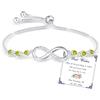 Esmoly Bracciale Donna Argento Infinito Braccialetto Cuore Zircone Regolabile Regalo Donna Ragazza (08)