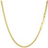 Esmoly Collana Uomo Catenina Necklace for Men Acciaio Inossidabile Cuban Chain Regalo Uomo Ragazzo (Oro, 3mm/20inches)