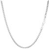 Esmoly Collana Uomo Catenina Necklace for Men Acciaio Inossidabile Cuban Chain Regalo Uomo Ragazzo (Argento, 2mm/24inches)