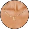 Esmoly Iniziale Collana Argento Oro 14K Choker Donna con 26 Lettere A-Z Regalo Compleanno 16+2 Inches (Oro D)