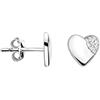 SOFIA MILANI - Orecchini da Donna in Argento 925 - con Pietra Zircone - Orecchino a Perno a Cuore - E1562