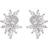 Clearine Matrimonio Goccia Orecchini per Donne Zirconia cubica Marquise Forato pendenti Sposa Gioielli Trasparente Argento-fondo