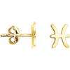 SOFIA MILANI - Orecchini da Donna in Argento 925 - Placcati in Oro - Orecchino a Perno a Segno Zodiacale Pesci - E2123