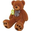Monzana® Orsacchiotto di Peluche L - XXXL 50-175 cm Pelo Morbido Fiocco Impronta delle Zampe Pupazzo Gigante Orsetto Orso Gigante Idee Regalo Orsacchiotti Teddy Bear Regali Pupazzi