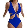 BYFINECANY Costume da bagno da donna con intagli e nodo traforato, estivo, bikini intero