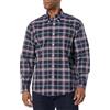 Brooks Brothers Camicia Sportiva da Uomo a Maniche Lunghe con Bottoni, Tartan Blu Navy, M