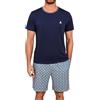 Jahetuul Pigiama Uomo Estivo Corto in Cotone 2 Pezzi Pigiama Maniche Corte Uomo Leggero Morbido e Pijama cómodo y ligero para casa S-3XL