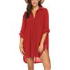 UNibelle Copricostume da Bagno Donna Coprire Costumi da Bagno Abito da Spiaggia per Estate Spiaggia Piscina Mare Vacanza Rosso L