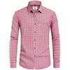 KOSMEEU Camicia Oktoberfest Uomo Camicia Bavarese Camicie Tirolese Costume Bavarese Herren Rosso Blu Verde