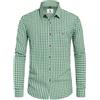 KOSMEEU Camicia Oktoberfest Uomo Camicia Bavarese Camicie Tirolese Costume Bavarese Herren Rosso Blu Verde