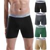 wirarpa Boxer Uomo Cotone Elasticizzato Mutande Uomo Intimo Maschile con Vola Aperta Pacco da 4 Multicolore Taglia S