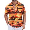 COOFANDY Camicie Hawaiane Uomo 100% Cotone, Camicie Estate Maniche Corte Bottonate, Tops Tropicali Spiaggia Taglio Regular