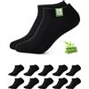 Effeet Chaussettes Basses Bambou Homme Femme 10/20 Paires - Anti-Odeur | 80% Viscose De Bambou, Respirant, Antibactérien, OEKO-TEX 100, Idéal Quotidien, Baskets, Chaussures Casual Et De Tennis