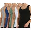 Falechay Canottiera Uomo Pacco da 5 100% Cotone Canotta Multicolore XXL