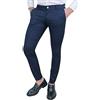 Evoga Pantaloni Uomo Estivi Slim Fit Casual Eleganti in Cotone (IT, Numero, 42, Regular, Regular, Blu Scuro)