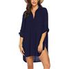 UNibelle Copricostume da Bagno Donna Coprire Costumi da Bagno Abito da Spiaggia per Estate Spiaggia Piscina Mare Vacanza Blu Navy S