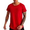 Leif Nelson Maglietta Uomo Estate, Scollo Rotondo (Rosso, Taglia l), vestibilità Regolare, 100% Cotone, Casual a Maniche Corte, Maglietta Base.