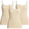 UnsichtBra Pacco da 3 Canottiera Donna in Microfibra con Spaghi Elasticizzati | Canotta Comfort Donna Bianco Nero Beige