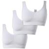 UnsichtBra Donna Set di 3 Reggiseni | Brassiere Senza Ferretto | Ultra Confortevole e Invisibile | Anti Sudore | Senza Cuciture | Elasticizzato e Traspirante | Nero, Bianco, Beige | Lingerie Cotone
