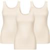 UnsichtBra Pacco da 3 Canottiera Donna in Microfibra con Spalline Larghe | Canotta Comfort Donna Bianco Nero Beige