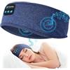 FONCBIEN Maschera da sonno Bluetooth con cuffie per uomo e donna - Occhiali da sonno senza fili per viaggiare, dormire, meditazione e relax, fascia per dormire con musica (blu)
