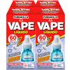 Eurocali Vape Ricarica Liquida Antiodore 60 Notti per Diffusore Elettrico Insetticida Zanzare Comuni Tigre e Mosche Presidio Medico Chirurgico - 4 Confezioni