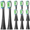 WENS Testine di Ricambio Compatibili con Philips Sonicare Spazzolino, Testine Spazzolino Elettrico Adatto per Diamond, HealthyWhite, FlexCare, EasyClean, Gum Health e Tanti Altri, 8 (nero)