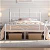 Yaheetech Struttura Letto Matrimoniale Metallo per Materasso 140 x 200 cm