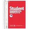 BRUNNEN Quaderno per studenti, formato A5, rigatura 5, 80 fogli, rosso