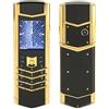 ASHATA Telefono Cellulare a Scheda Dritta, Mini Smartphone, Rete da 1,5 Pollici Dual SIM Dual Stand da 1600 mAh per Studenti Anziani Telefono Cellulare Sottile con Tastiera Portatile di Backup (Oro Nero)