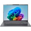Acer Aspire 16 AI (A16-11M-X1CW) AI Computer portatile, Copilot+ PC, schermo 16 WUXGA IPS 120 Hz, Qualcomm Snapdragon X X1-26-100, 16 GB di RAM, SSD 512 GB, processore grafico Qualcomm Adreno