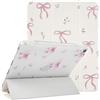 Lovmooful per iPad 11/10 11/10.9 Custodia Nastro Fiocco-Bianco&Rosa