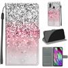KENHONER Custodia per Samsung Galaxy A40, rosa | Portafoglio Pelle PU, Magnetica, Resistente Agli Urti, Scomparto Carte Credito, Pieghevole, Flip Libro, Motivo