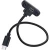 HTGuoji Cavo di estensione USB C, cavo adattatore maschio a femmina di tipo C con foro a vite per la carica e il trasferimento dati per laptop, tablet, telefono cellulare 30cm/1FT