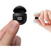 Yeforu Mini auricolari in-ear wireless, invisibili, Bluetooth, piccoli auricolari nascosti per lavoro, cuffie piccole con microfono a cancellazione del rumore, comode da indossare per uomini e donne, ufficio