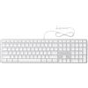 Satechi Tastiera Slim LX3 con Cavo e Tastierino, QWERTY US, Argento | Layout Americano, formato completo, tasto per cambio sistema operativo, per Mac, PC Windows e Android