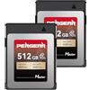 PERGEAR Master Series CFexpress 4.0 Tipo B 512 GB Scheda (confezione da 2) | Velocità di Lettura Fino a 3500 MB/s Velocità di Scrittura Fino a 3400 MB/s, per RAW 8K, per fotocamera DSLR R5/R5C/Z8/Z9/Z7