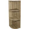 Iris Ohyama Mobile, Libreria, Scaffale Angolare da Parete in Legno, 3 Livelli, Marrone, Polivalente, Modulare, Aperto, Per Soggiorno, Ufficio, Camera, Libri, CD, Decorazioni, Montaggio Facile, CX-3C