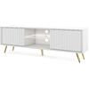 Selsey Bello Mobile TV Lowboard, melamina, Nero, 175 cm