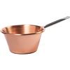 HOME-Paiolo in Rame 26 cm con Manico in Acciaio Inox - Compatibile con Piani a Induzione e Inossidabile