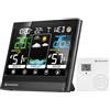 Bresser MeteoTemp BF Stazione meteo radio con display touch, sensore esterno radio, pressione dell'aria, previsioni meteo, indicatore di temperatura ambiente, umidità e ricezione del segnale orario