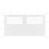 LLEZKBR Gazebo con finestre, 4 x 2 m, colore: bianco