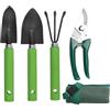 Generico Attrezzi da giardino con borsa, Attrezzi da giardino per il giardinaggio | Forniture da giardinaggio ergonomiche in metallo | da portatili, kit da in acciaio inossidabil