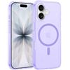 XTCASE Cover Magnetica per iPhone 17, Compatibile con MagSafe, Custodia Satinato Traslucida Opaca Protettiva Sottile Antiurto Case, Viola
