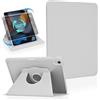 Koze Custodia Girevole 360° per iPad Air 11 pollici M4 2026/M3 2025/M2 2024 & iPad Air 10,9" 5a/4a generazione con Portapenne, Cover Rotante Supporto Retro Acrilico Trasparente Antiurto, Grigio