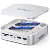 ORICO Mac mini M4 Dock Dual-Bay NVMe/SATA, docking station USB-C 10 in 1 con HDMI 4K, 10 Gbps, USB C USB A, PD60W, lettore di schede SD/TF, RJ45 1000 Mbps e alloggiamento Dual SSD per Mac mini M4 e M4