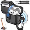 MoKo per Custodia AirPods 4 con Chiusura 2024 - Compatibile con MagSafe, Supporto per Telefono & Pop-up Auto per Custodia AirPod 4a Generazione, Copertura Protettiva con Kit Pulizia, Nero