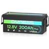Dyness Batteria Litio 12V 200Ah LiFePO4 con BMS 200A Integrato e Protezione Bassa Temperatura, 2560Wh per Ciclo Profondo Nautico/Camper, Ideale per Solare, Avventura/Furgone, Sistemi Off-Grid