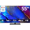 MEDION TV 55 pollici (138,8 cm) Smart TV 4K (compatible con Google TV, Dolby Vision HDR, DVB-T2 HD, DVB-C, DVB-S2, HEVC, Prime Video, Disney+, Dolby Atmos, DTS X, Smart TV, PVR, Bluetooth, MD 855400)
